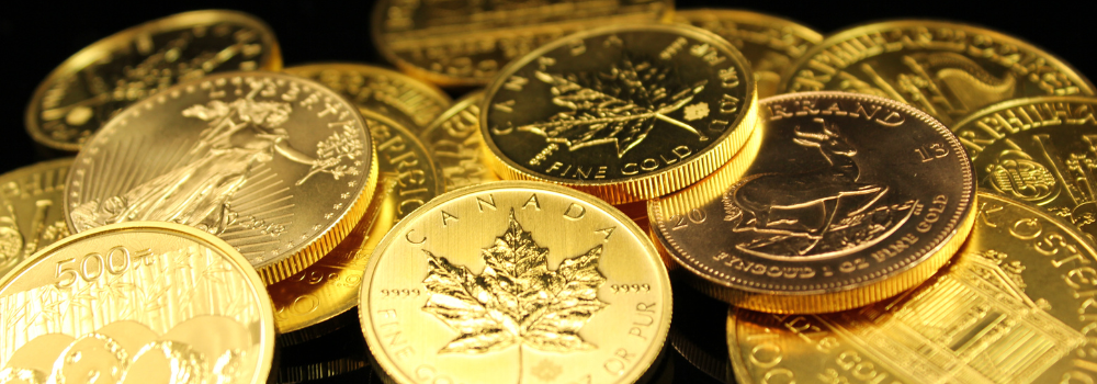 a picture of various government minted gold coins