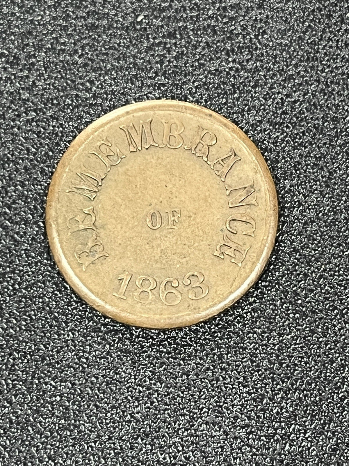Civil War Patriotic Token REMEMBRANCE of 1863 ONE COUNTRY 244/291a