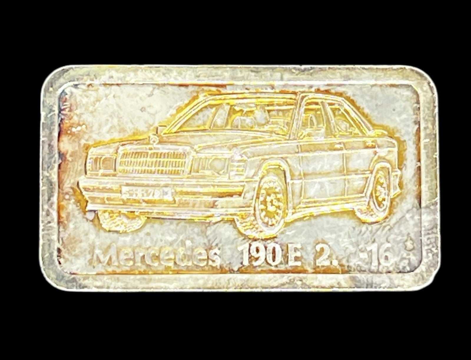 Vintage Degussa Mercedes 190 E Car Series Silver Bar - 1 oz .999 Silver