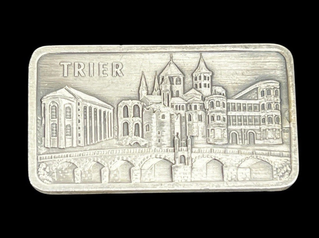 Rare Vintage Heraeus 1 oz. Trier Germany .999 Silver Bar (IKA-120)