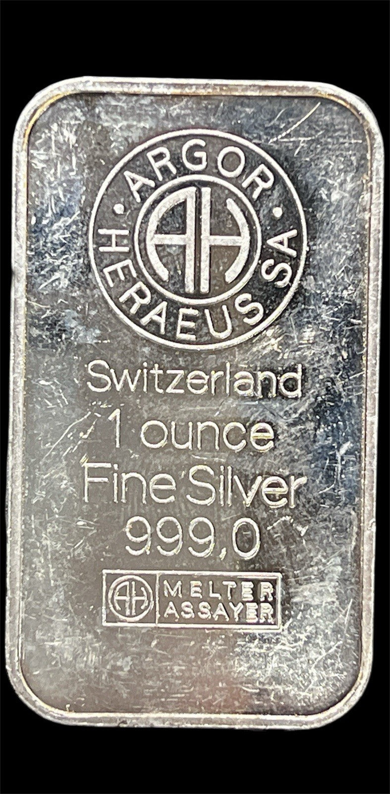 Hans-Dietrich Genscher - Argor Heraeus 1oz .999 Pure Silver Ingot Rare (IKA-125)