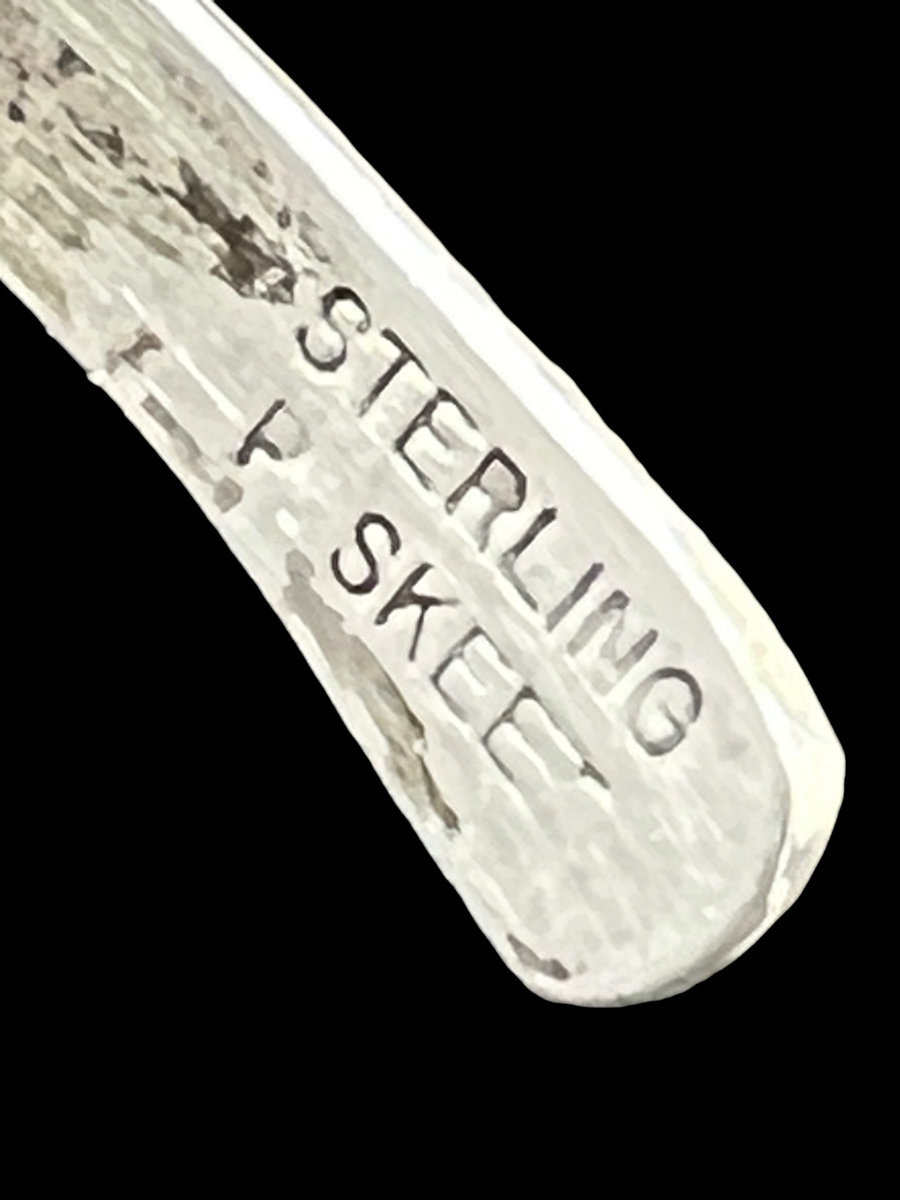 Sterling & Garnet Cuff | Signed by Peggy Skeets