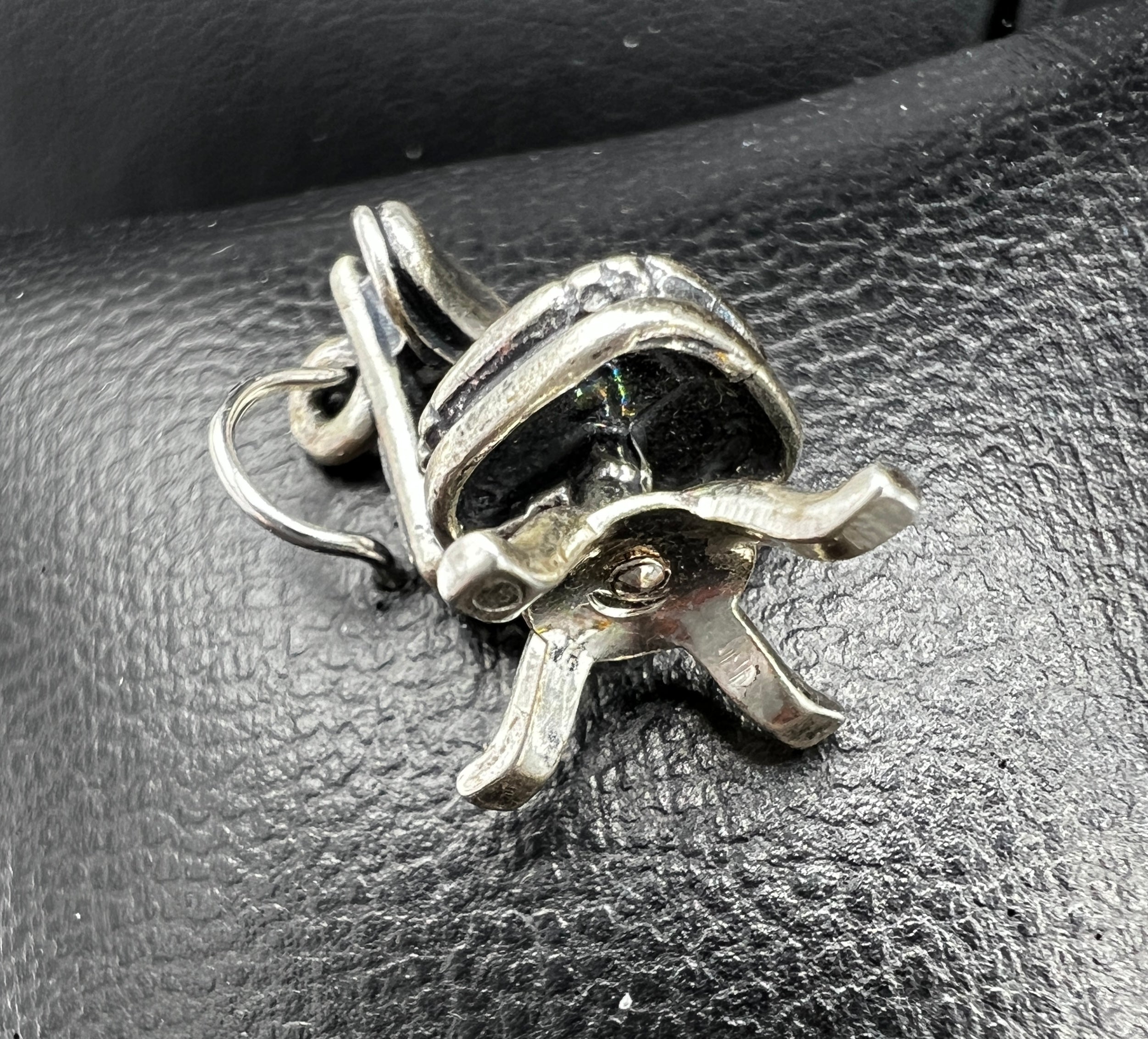 Vintage Sterling Silver Charm | Swiveling Office Chair with Movement