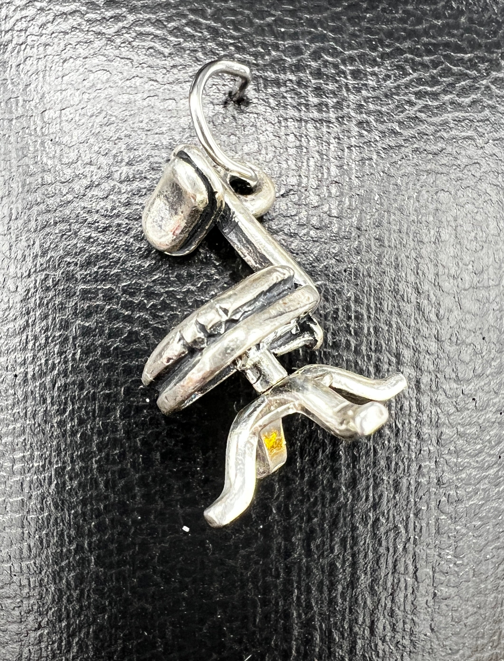 Vintage Sterling Silver Charm | Swiveling Office Chair with Movement