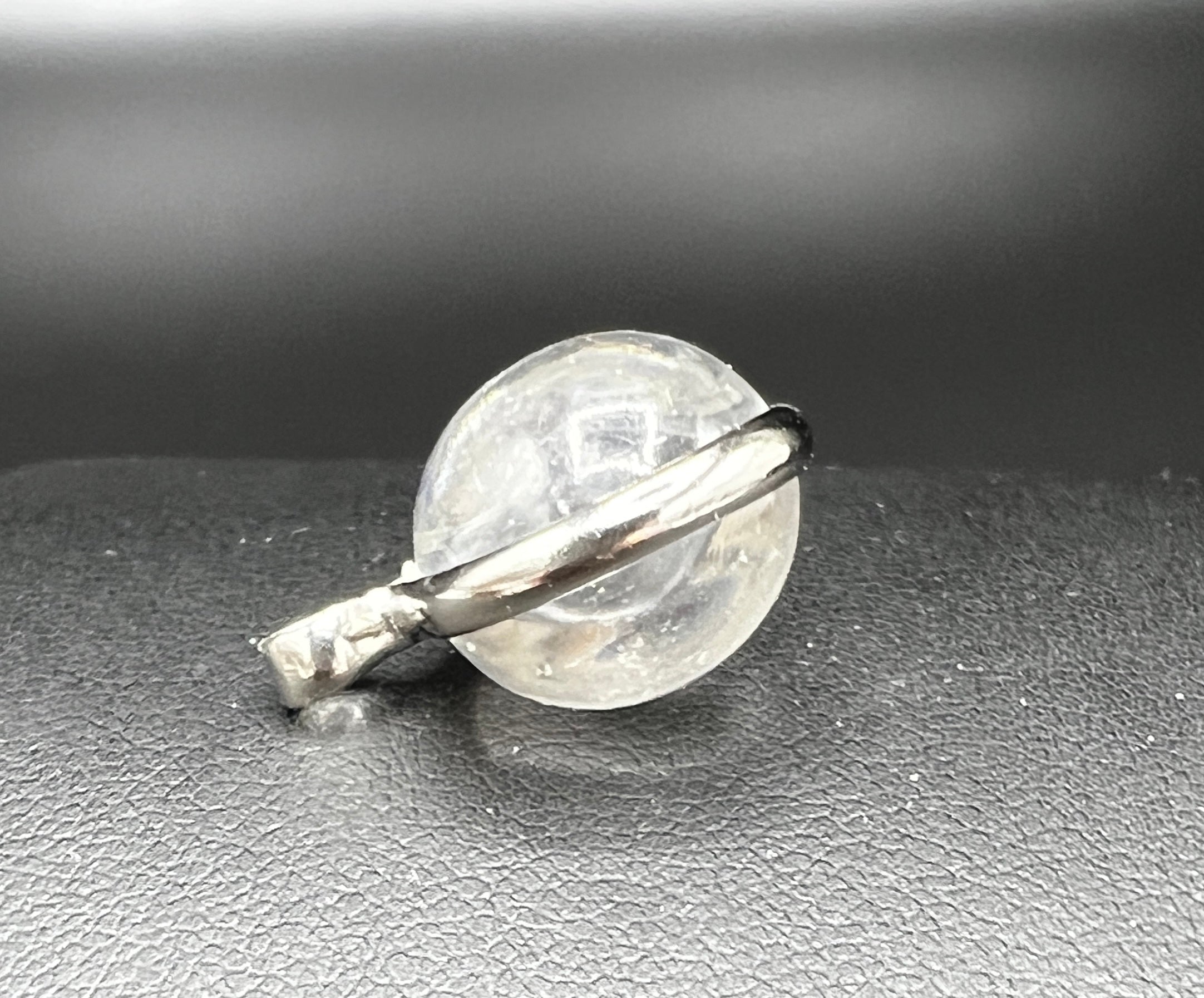 Vintage Sterling Silver & Lucite Charm | Mustard Seed