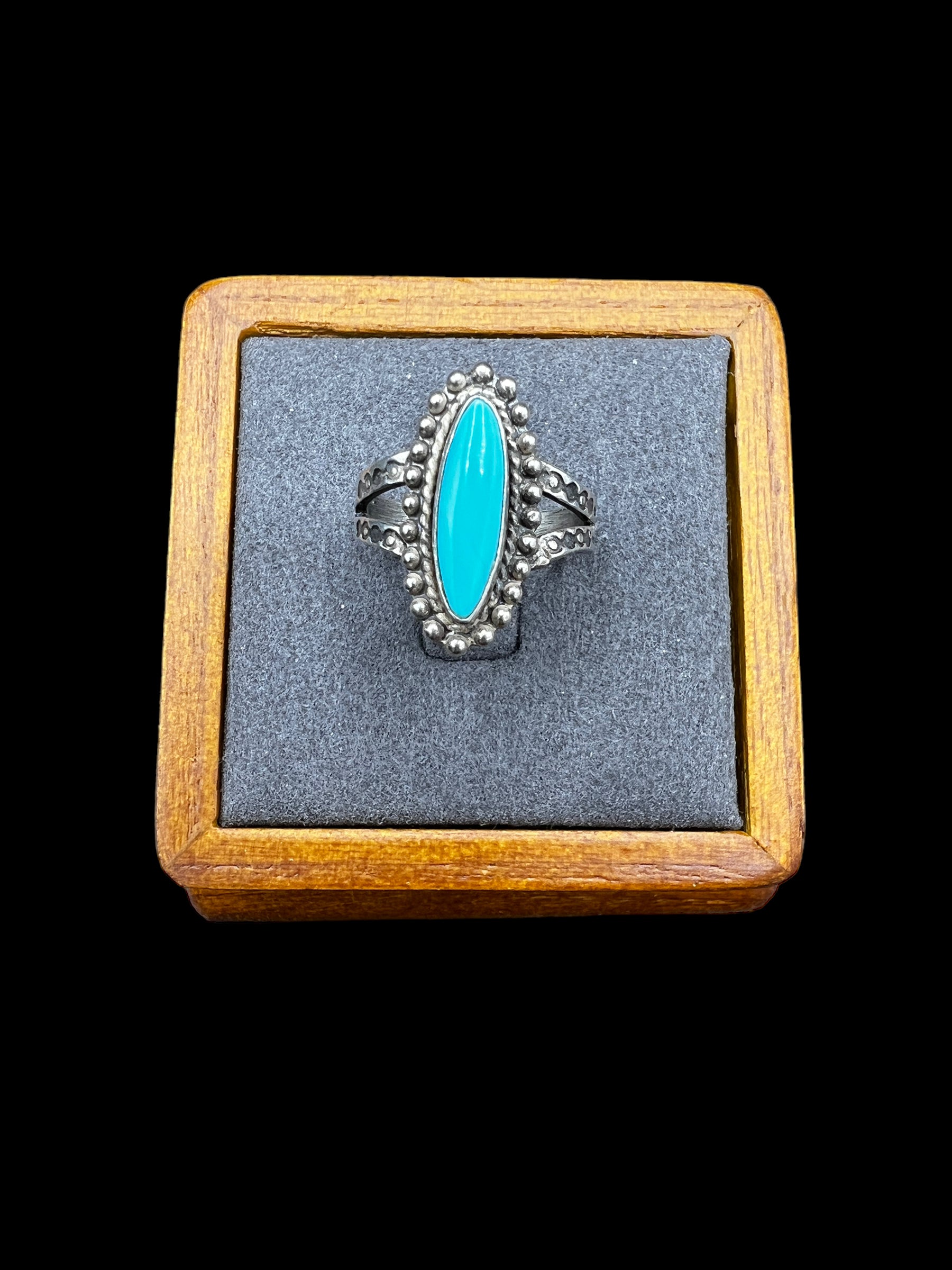Women’s Vintage Sterling & Turquoise Ring | Size 4.5