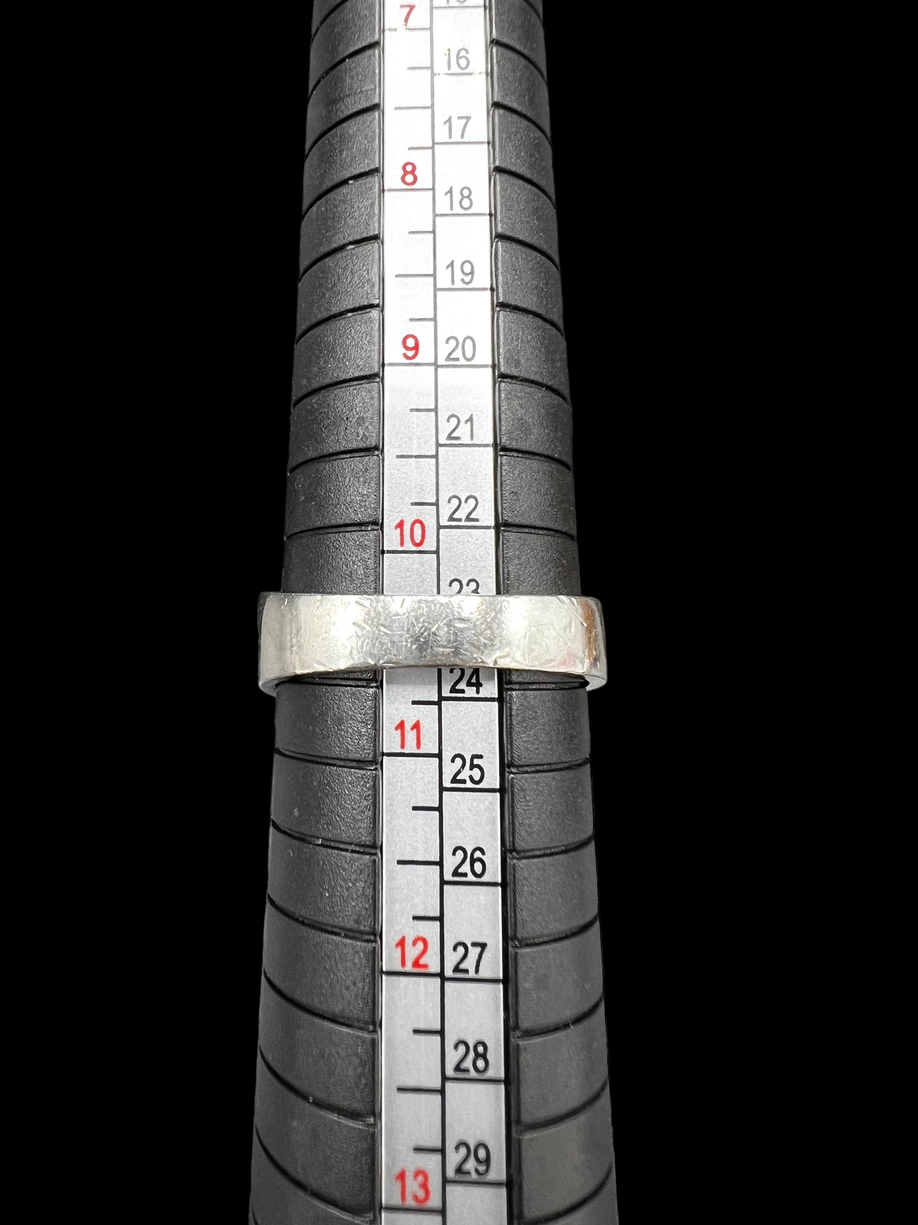 Mens Sterling Silver Inlaid Turquoise Ring | Size 10.5