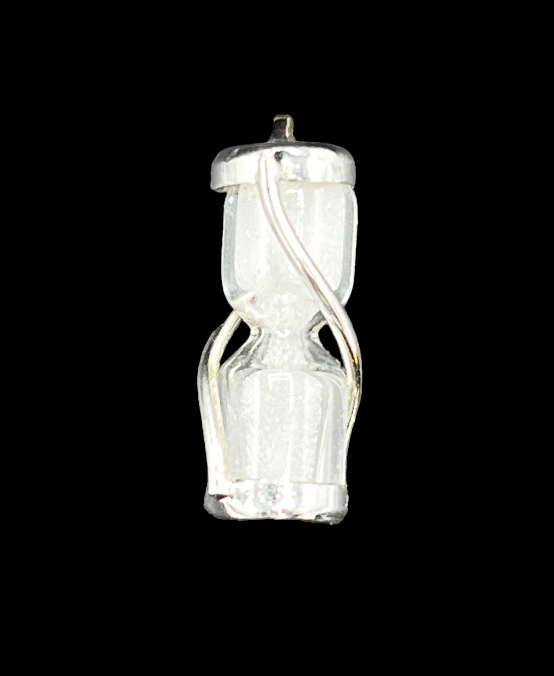 Vintage Sterling Hour Glass Charm | With Movement