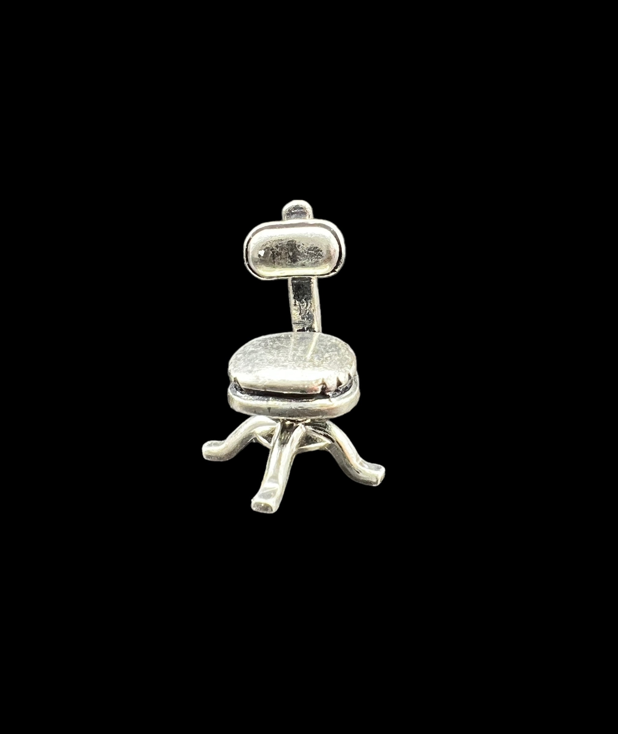Vintage Sterling Silver Charm | Swiveling Office Chair with Movement