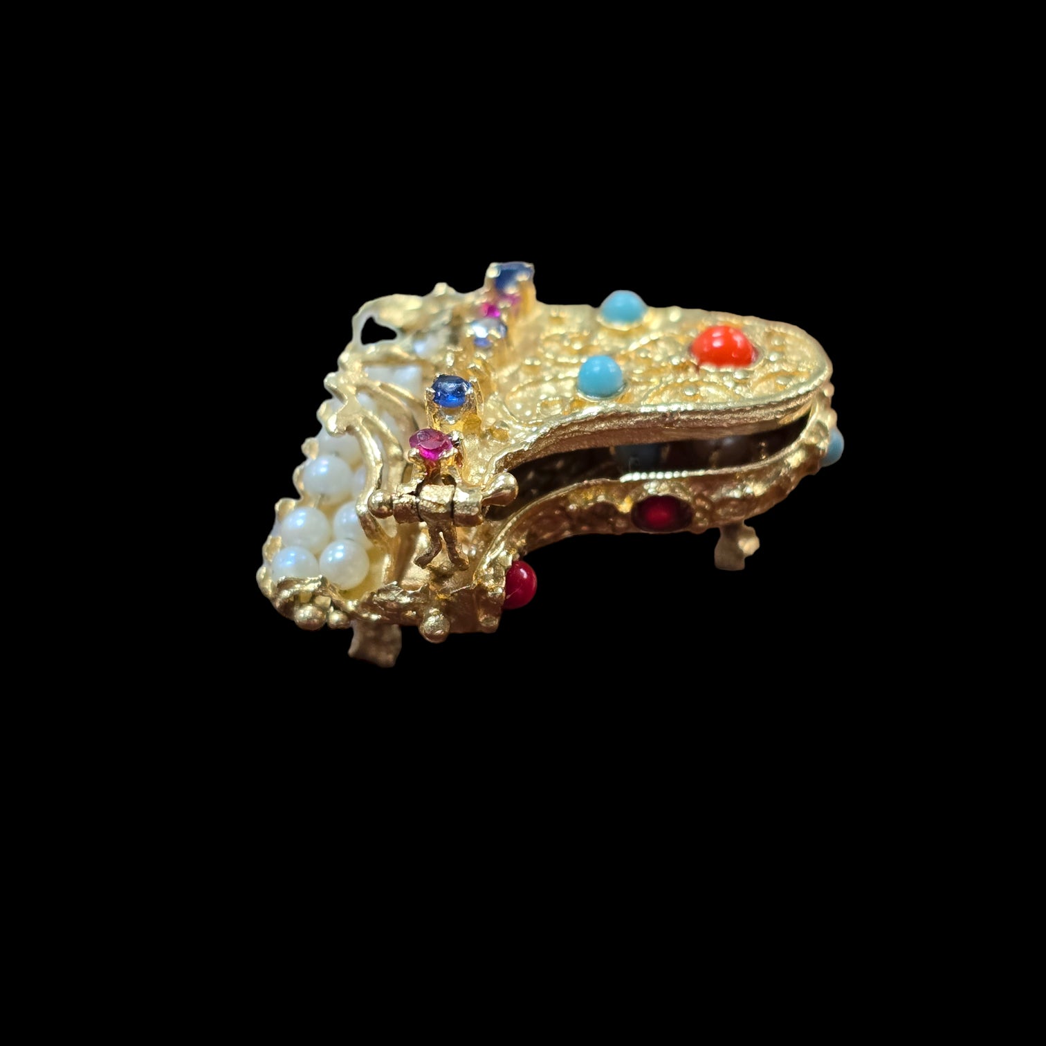 14k Jeweled Baby Grand Piano Charm | With Movement