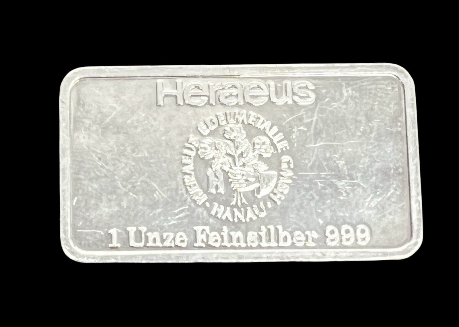 Rare Vintage Heraeus 1 oz. Stadt Hameln Germany   .999 Silver Bar (IKA-132)