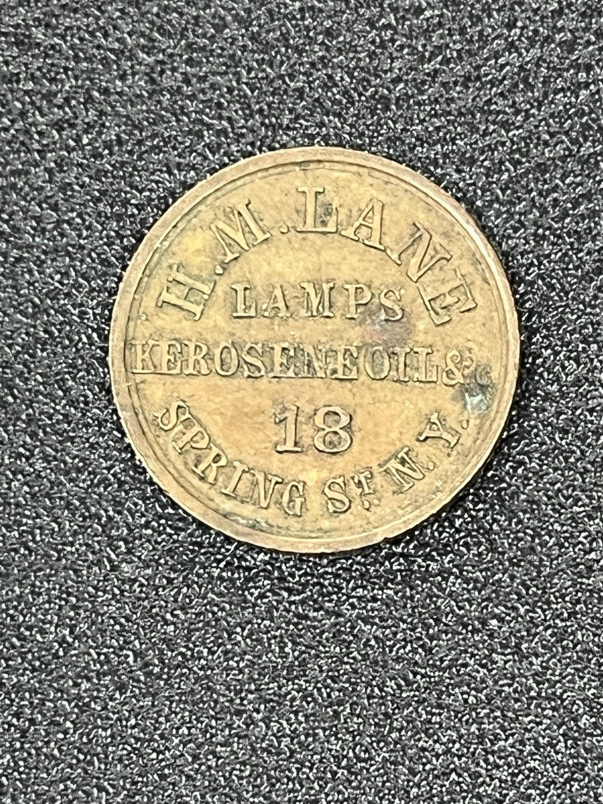 New York City Civil War Store Card -H.M. Lane Lamps - LCC- 10766