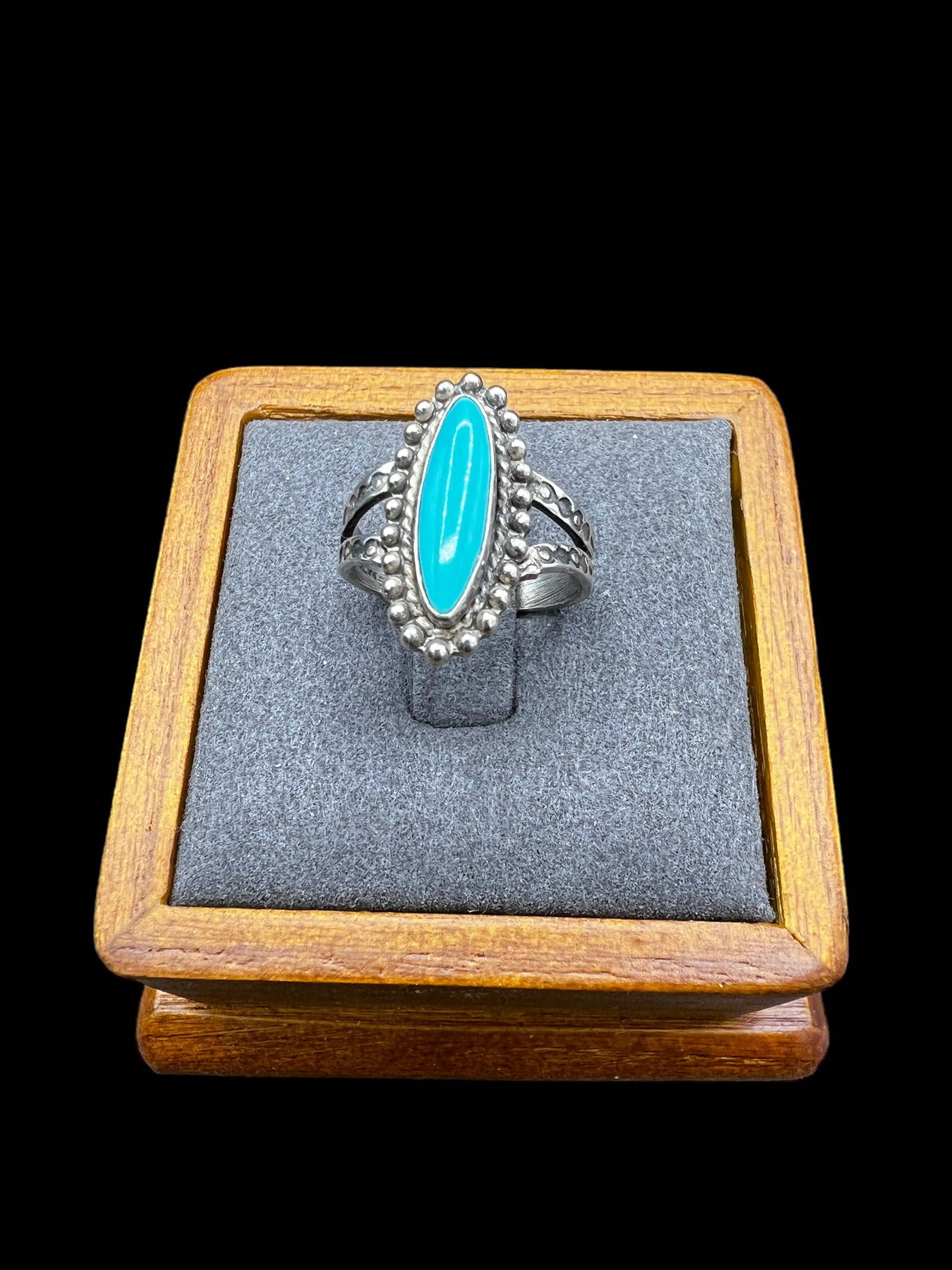 Women’s Vintage Sterling & Turquoise Ring | Size 4.5