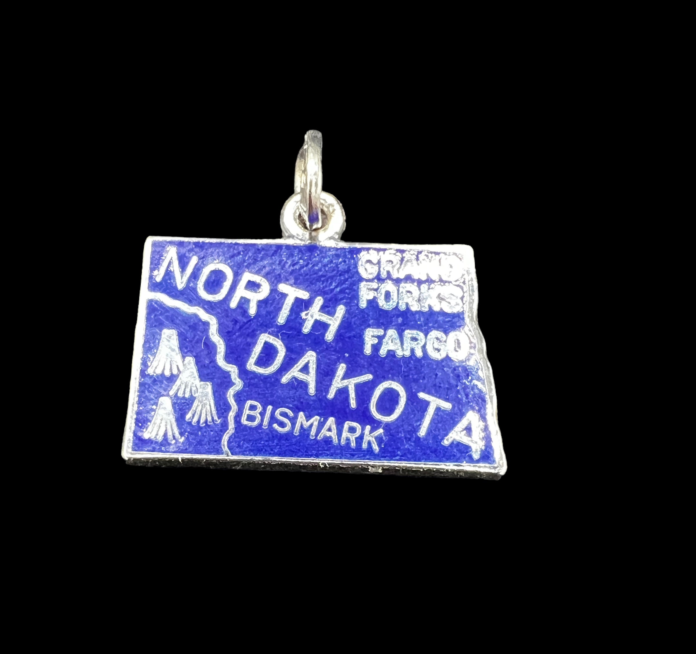 Vintage Sterling Silver Charm | North Dakota | Beau Beaucraft