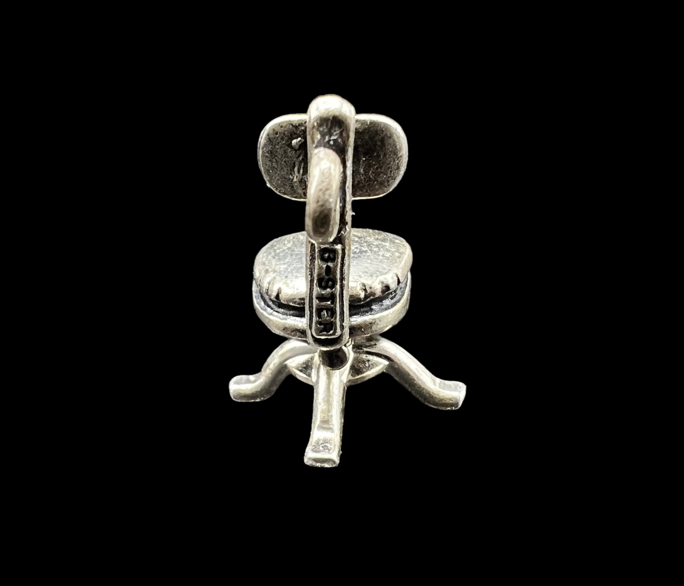 Vintage Sterling Silver Charm | Swiveling Office Chair with Movement